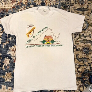 Vintage SINGLE STITCH t-shirt size sport—t by stedman Virginia Jaycees unisex LG